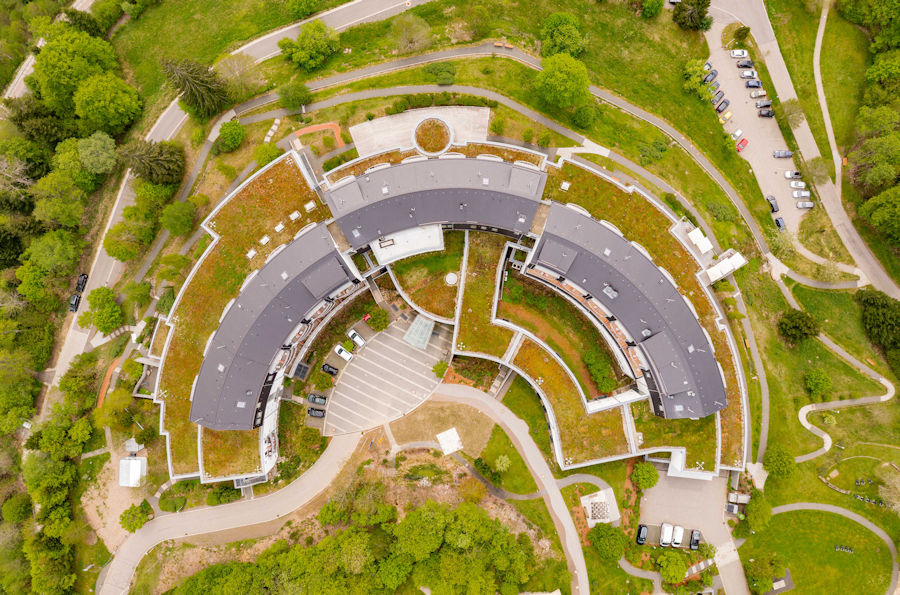 Ein Luftbild der Klinik von oben Ein Luftbild der Klinik von oben